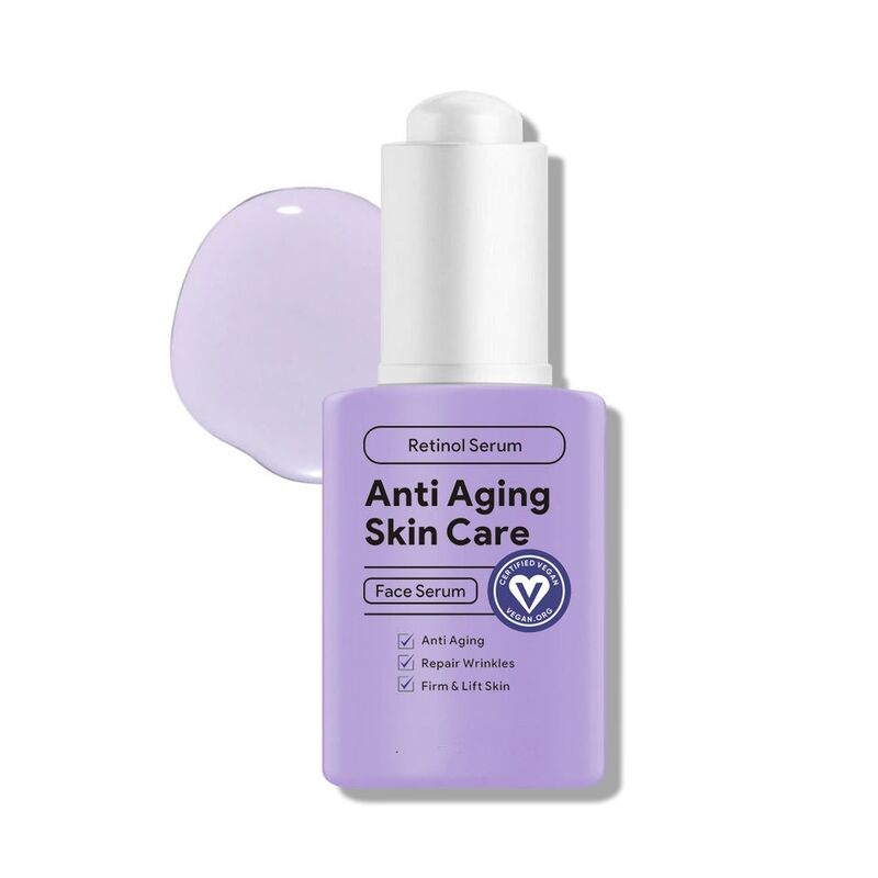 OEM ODM brand cosmetics, beauty essence, vegetarian skin care products, anti-aging, wrinkle reduction, retinol, facial skin serum