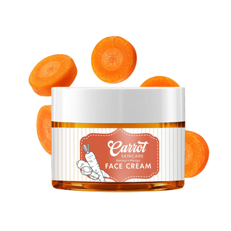 OEM ODM brand whitening anti-aging brightening carrot vitamin C retinol nicotinamide shea butter facial moisturizer