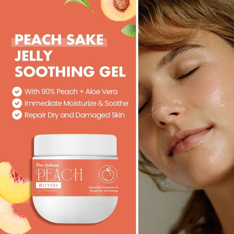 OEM ODM Korean version beauty organic facial care facial mask Vitamin c infused peach hyaluronic acid crystal jelly facial mask anti wrinkle moisturizing