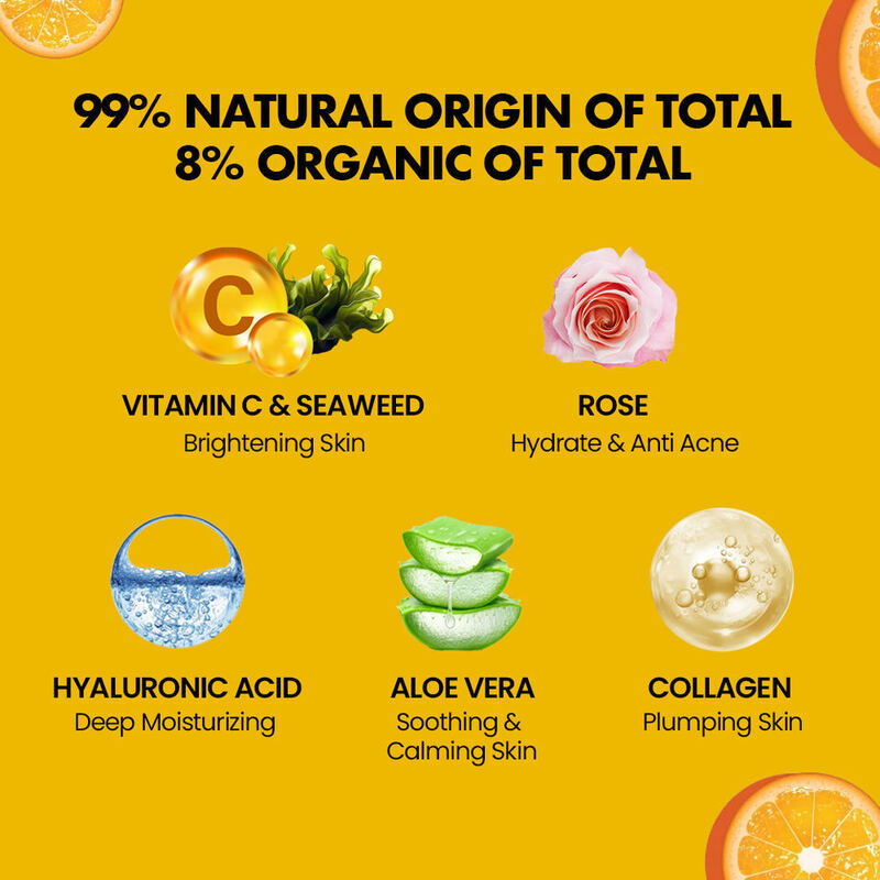 OEM ODM brand organic aloe and green tea liquid vitamin C facial essence - super whitening, brightening, moisturizing and anti-aging