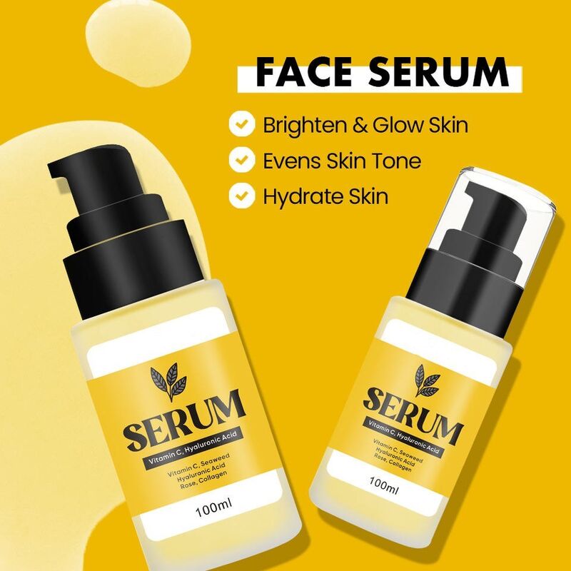 OEM ODM brand organic aloe and green tea liquid vitamin C facial essence - super whitening, brightening, moisturizing and anti-aging
