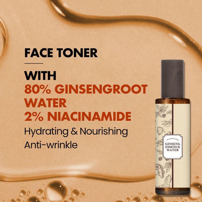 OEM ODM Korean Natural Toner Korean ginseng root skin care moisturizing whitening spot anti-aging brightening facial essence toner spray