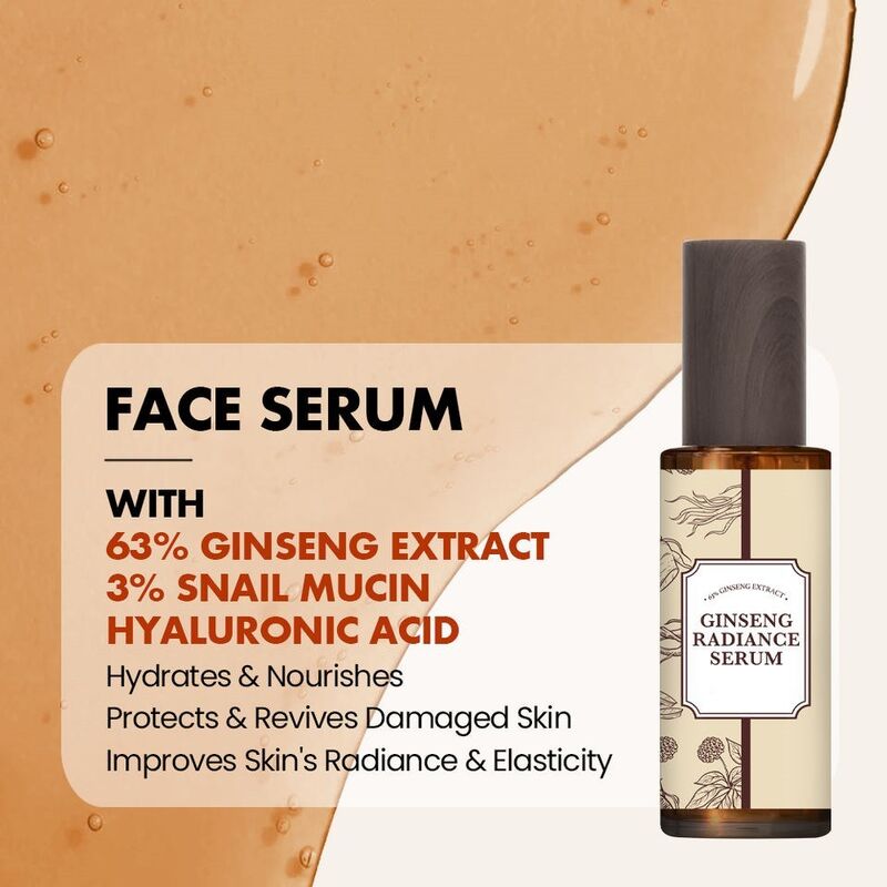 OEM ODM brand ginseng root extract serum skin care product anti-aging moisturizing natural facial essence facial care essence