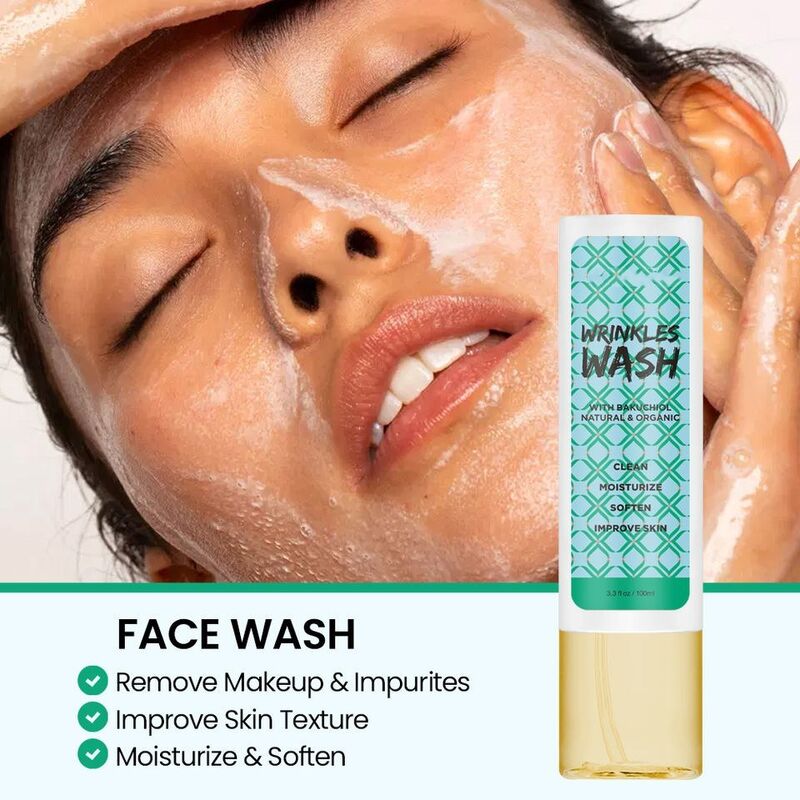 OEM ODM Organic Natural Anti aging Moisturizing Facial Cleanser Women Bakuqier Hyaluronic Acid Facial Cleanser Mineral foam Facial Cleanser