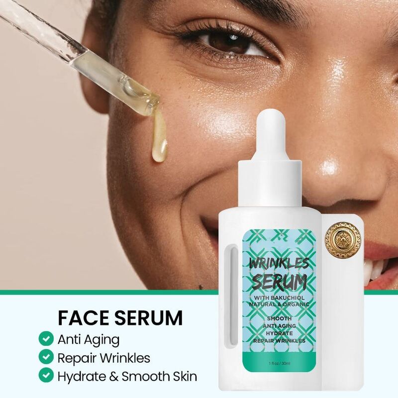 OEM ODM Anti aging Serum Organic Natural Skin Care Bakuqier Hyaluronic Acid Anti wrinkle Firming Facial essence