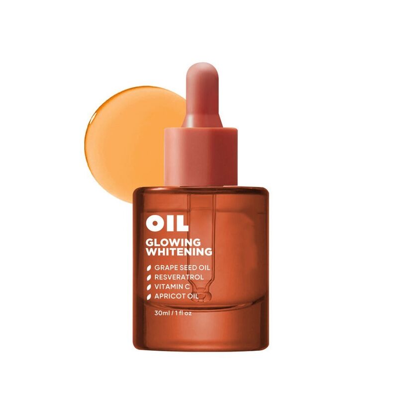OEM ODM Whitening Skincare Essential Oil Brand Organic Skincare Products Vitamin C Grape Seed Oil Facial Glowing Skin Black Skin Whitening Oil