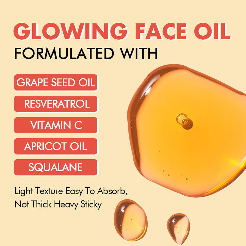 OEM ODM Whitening Skincare Essential Oil Brand Organic Skincare Products Vitamin C Grape Seed Oil Facial Glowing Skin Black Skin Whitening Oil