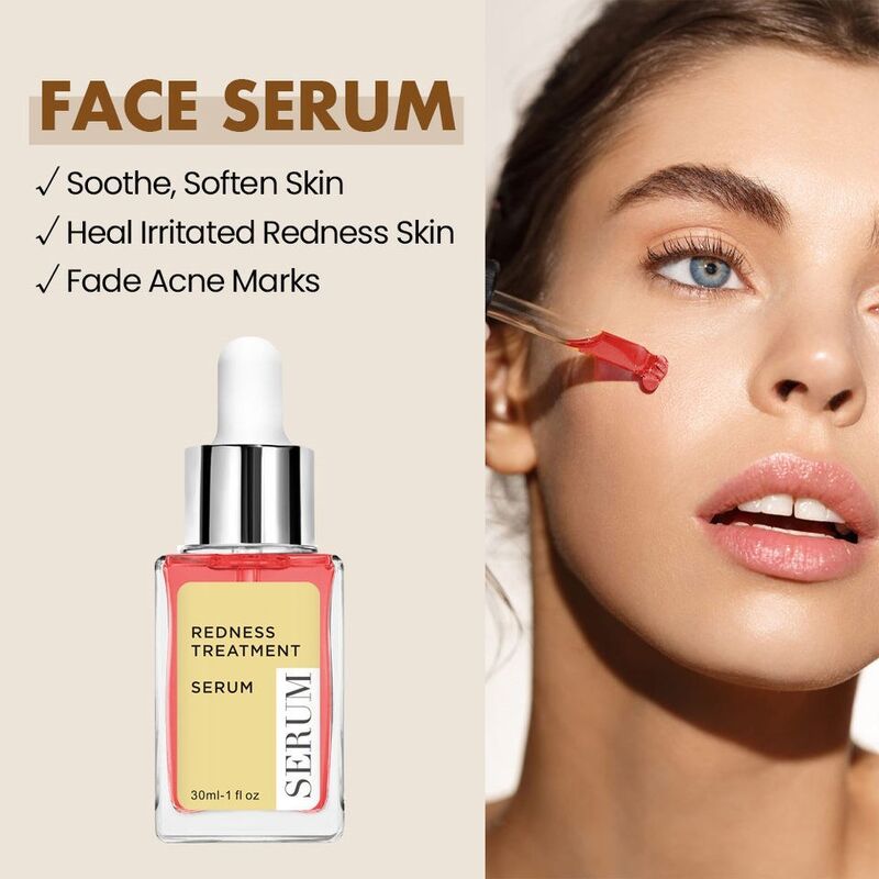 OEM ODM vegetarian skin care soothing facial essence repairing ruddy essence repairing firming soothing facial essence sensitive skin serum