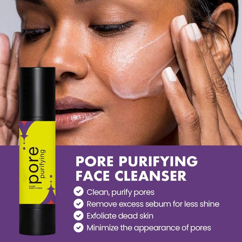 OEM ODM Deep Cleaning Exfoliating Facial Cleanser Hyaluronic Acid based Pore Minimization Hard Pore Cleanser