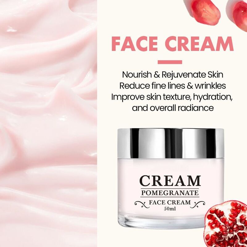 OEM ODM Brand Natural Pomegranate face cream Whitening and Brightening Facial Moisturizing Cream Day and Night face cream Moisturizing Cream