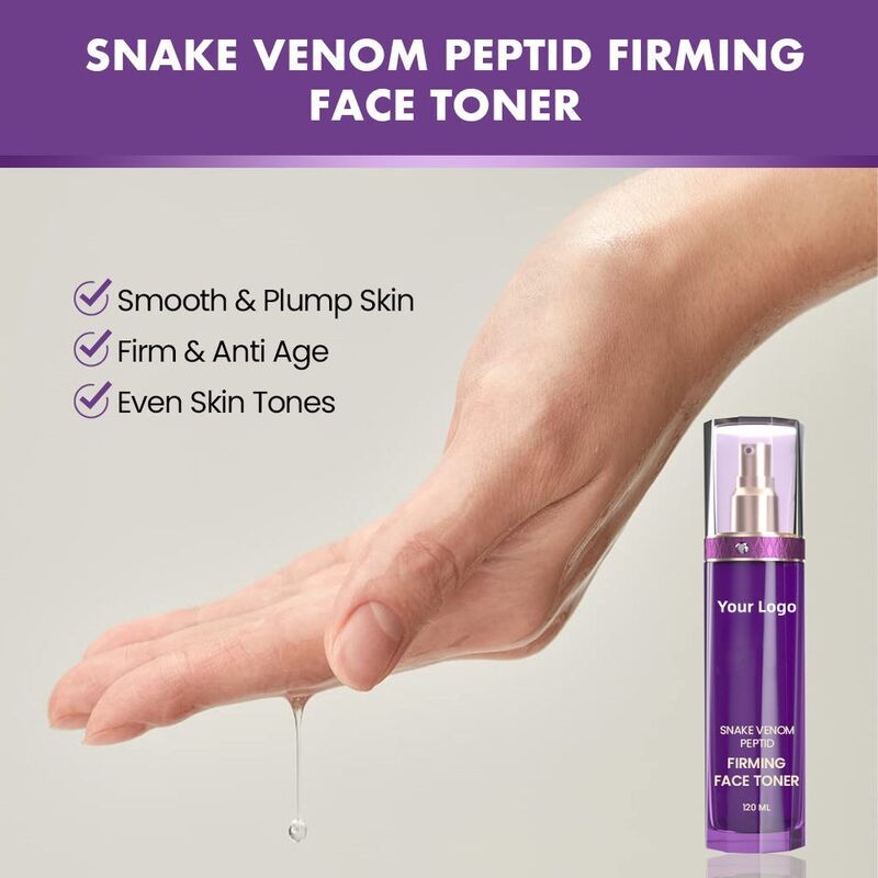 OEM ODM Anti Aging Skincare Toner Brand Facial Skincare Advanced Anti Aging Repair Skin Wrinkles Fine Lines Snake Venom Peptide Toner