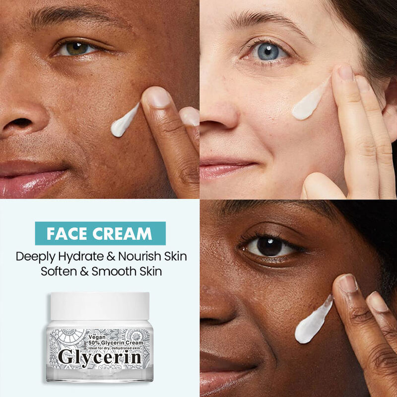 OEM ODM Pure face cream Glycerin Moisturizing Whitening Anti aging Nourishing face cream brand is suitable for all skin types