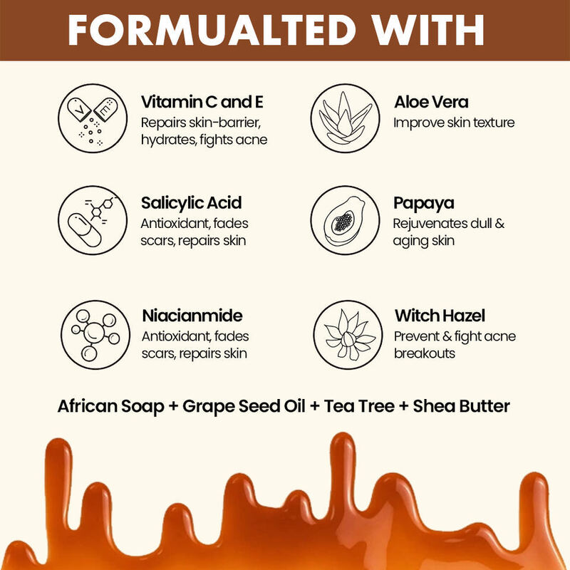 OEM ODM Brand Black Skin Brightening Toner Acne Treatment Pores Minimize Exfoliation Skin Glow Caramel Facial Toner spray