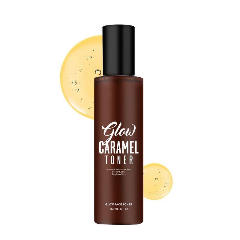 OEM ODM brand pore minimization brightening skin acne treatment exfoliating skin moisturizing caramel facial toner black female
