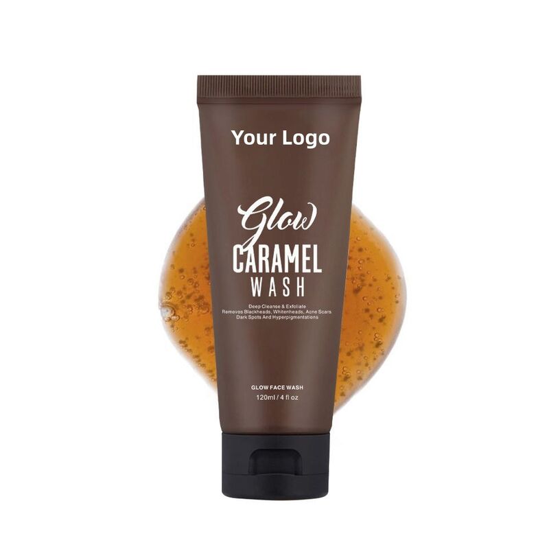 OEM ODM Customized Natural Vegetarian foam Cleanser Caramel Facial Cleanser Anti acne Skin Brightening Self owned Brand Facial Cleanser