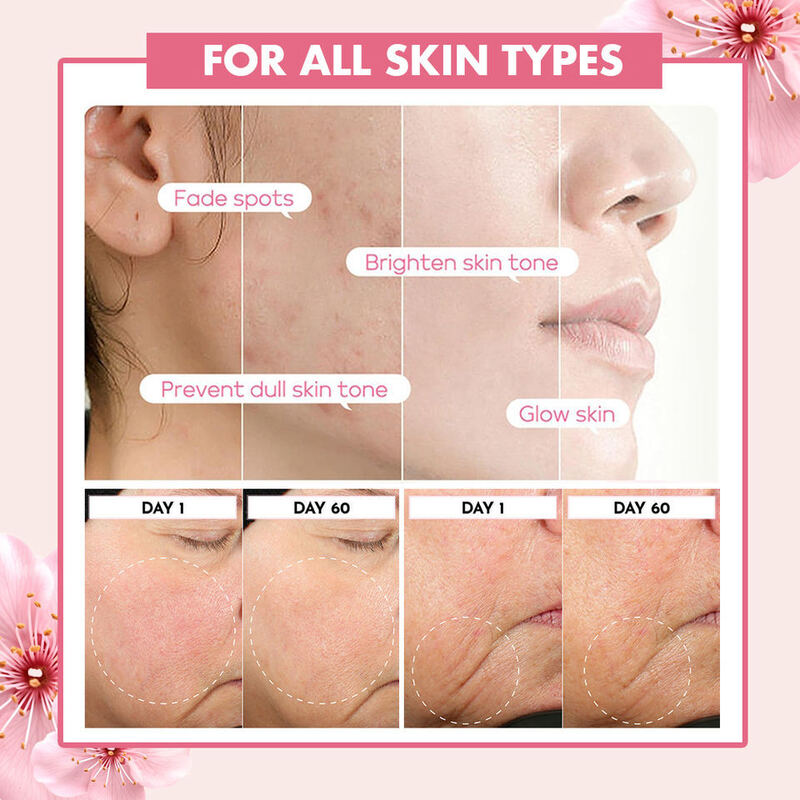 OEM ODM Brand High Quality Organic Facial Cleanser Deep Cleaning, Moisturizing and Brightening Cherry Blossom foam Facial Cleanser