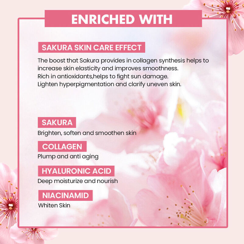 OEM ODM brand high-quality organic skin care set Deep cleaning and moisturizing toner brightening cherry blossom face cream serum