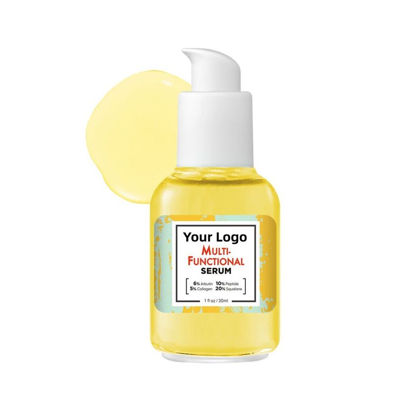 OEM ODM skin care facial essence liquid green tea arbutin peptide collagen anti-aging, whitening, moisturizing, acne removing and brightening facial serum