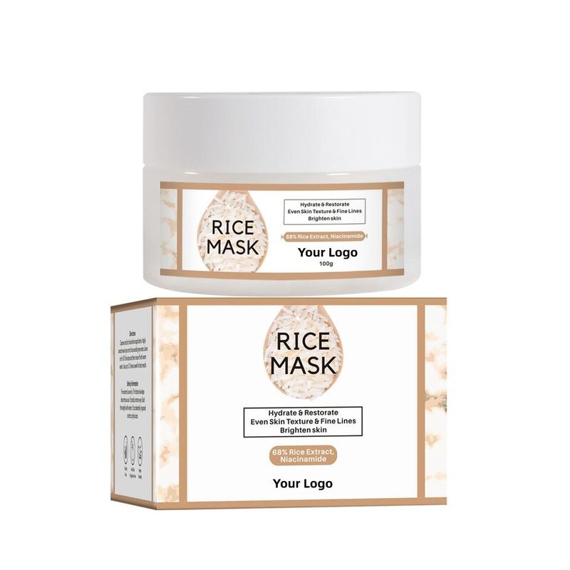 OEM ODM Rice Sleep facial mask Cream Cosmetics Skin Care Products Natural Whitening&Moisturizing facial mask
