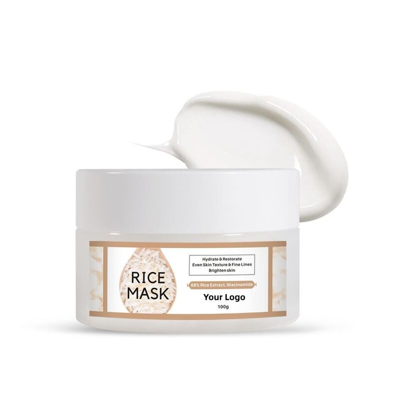 OEM ODM Rice Sleep facial mask Cream Cosmetics Skin Care Products Natural Whitening&Moisturizing facial mask