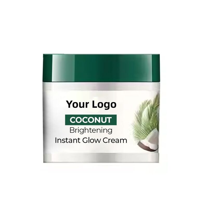 OEM ODM Organic Pure face cream Private Label Skin Care Coconut Whitening face cream Dark Skin Facial Moisturizer