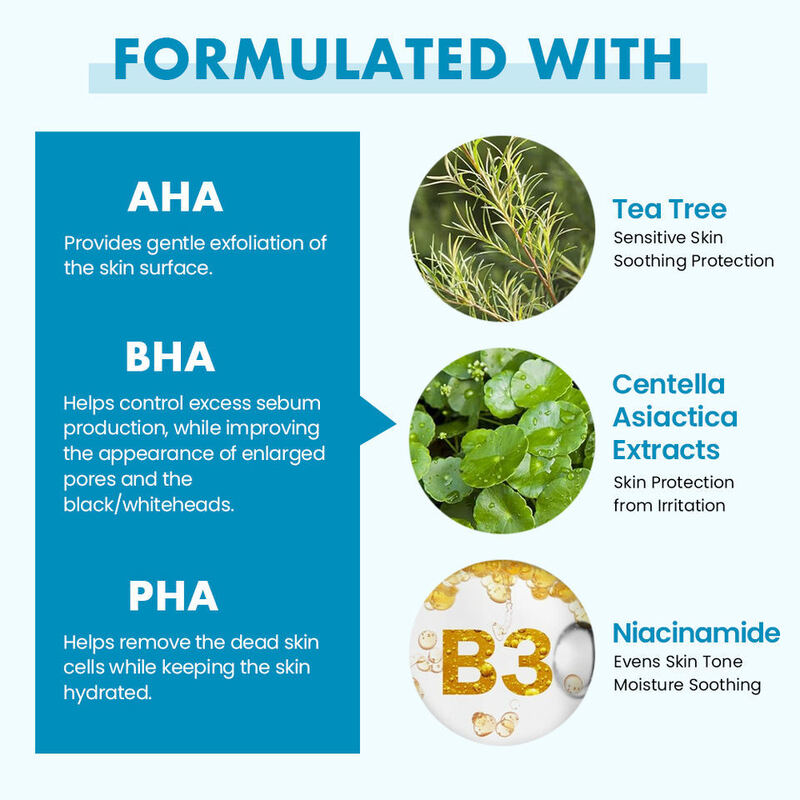 OEM ODM brand customized Aha Bha Pha foam facial cleanser exfoliating deep cleansing anti acne facial cleanser facial cleanser