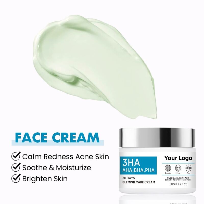 OEM ODM Aha Bha Pha face cream Acne Care Exfoliation Fast Calming Sensitive Whitening Skin Brand Facial Moisturizing face cream