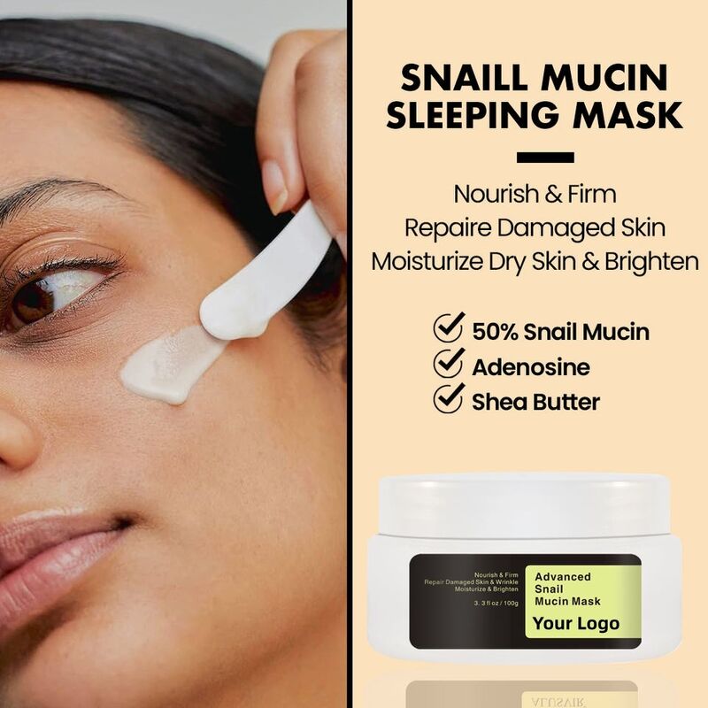 OEM ODM Korean cosmetics beauty care products snail mucin collagen facial mask anti-aging and wrinkle repair facial mask cream