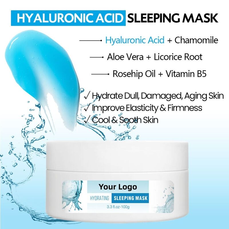 OEM ODM Jelly facial mask Hyaluronic Acid Brand Beauty Care Product Moisturizing, Replenishing, Cooling and Sleeping facial mask Cream