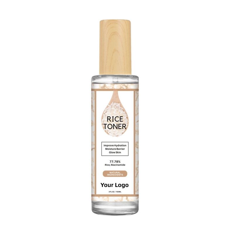 OEM ODM Whitening Rice Toner Natural Organic Pure Vitamin C Skin Brightening Facial Lotion spray