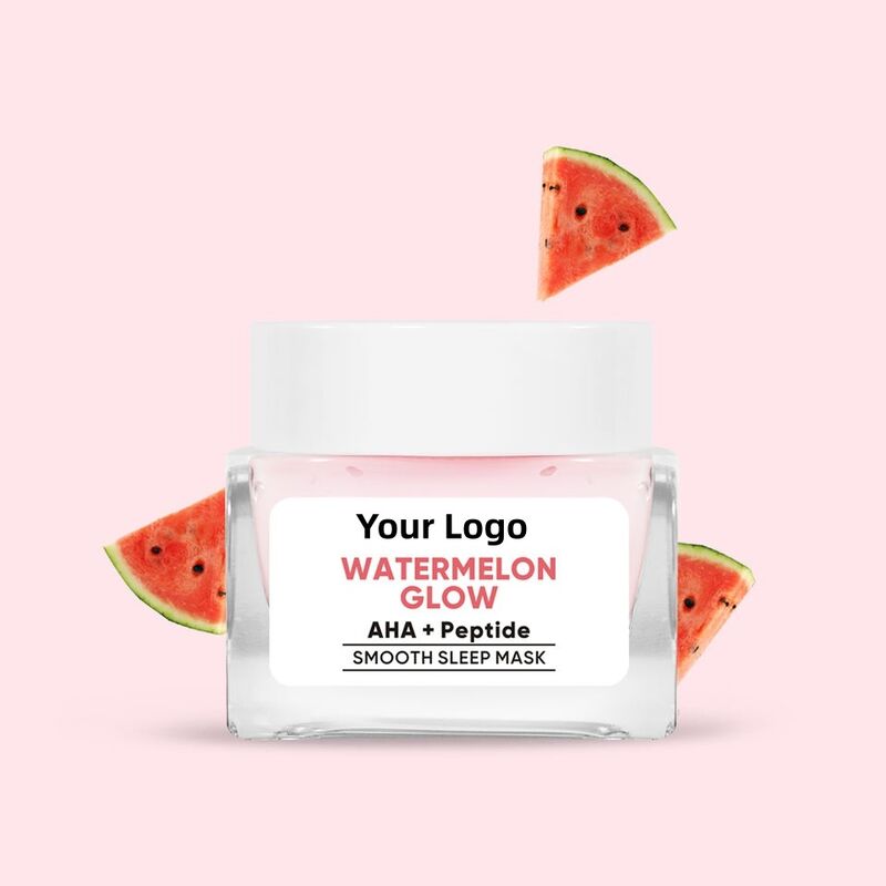 OEM ODM customized watermelon luminous sleep jelly facial mask natural nicotinamide vitamin c whitening brightening facial care moisturizing facial mask