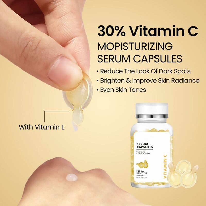 OEM ODM vitamin C organic essence whitening anti-aging liquid facial essence capsule natural skin care serum
