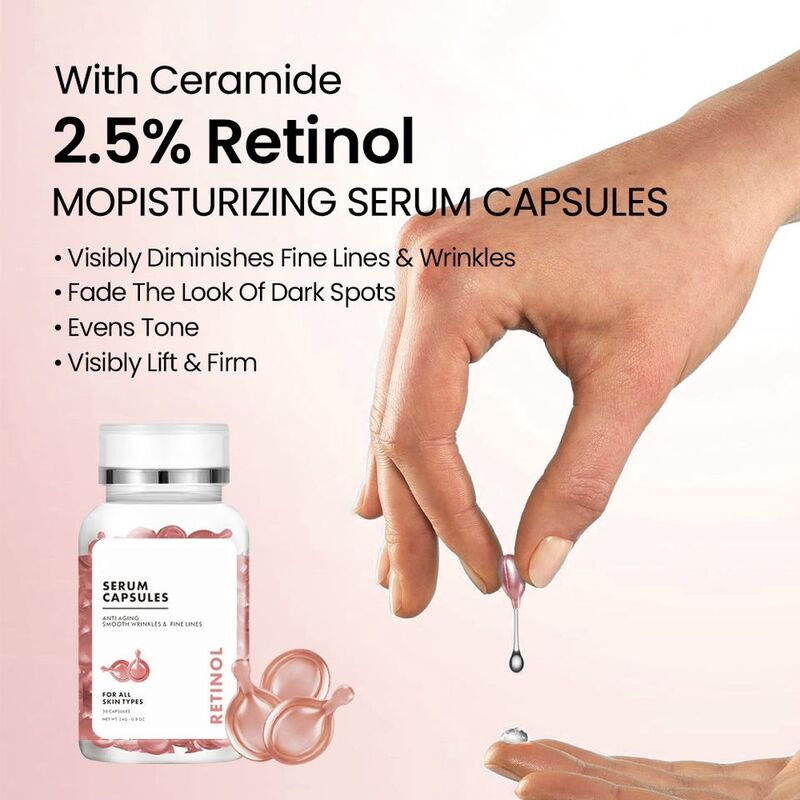 OEM ODM Pure essence Capsule Organic Private Brand Skin Care Anti aging Whitening Anti wrinkle Firming Aloe essence Serum