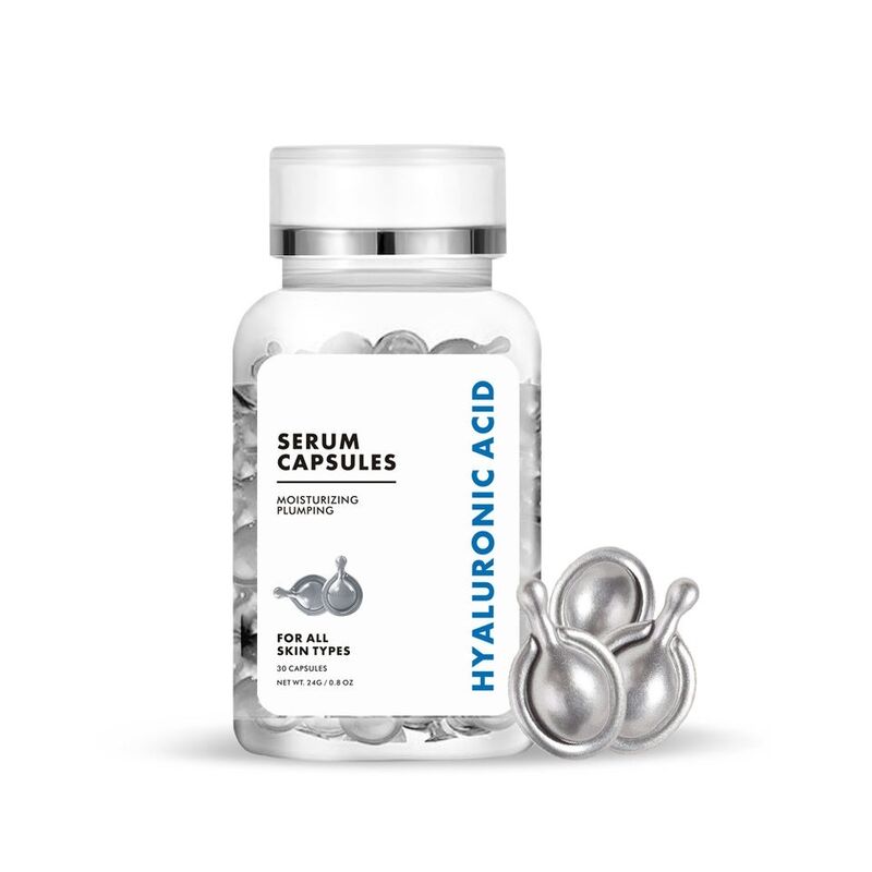 OEM ODM facial essence capsule Brand skin care product Natural moisturizing hyaluronic acid serum capsule