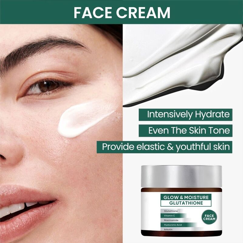 OEM ODM Glutathione Bleaching Cream Private brand skin care whitening face cream dark skin facial moisturizing cream