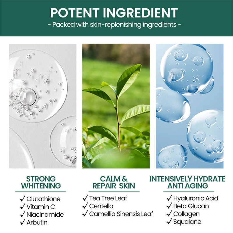 OEM ODM brand hyaluronic acid herbal anti-aging whitening spot whitening facial essence, suitable for black skin and black women