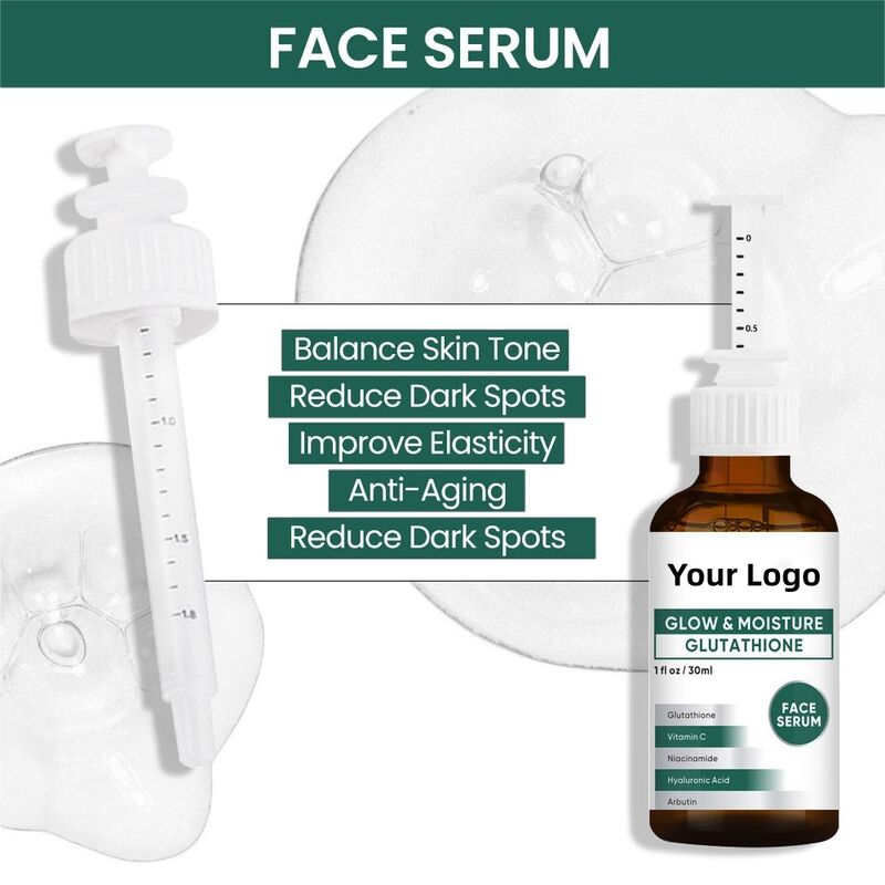 OEM ODM brand hyaluronic acid herbal anti-aging whitening spot whitening facial essence, suitable for black skin and black women
