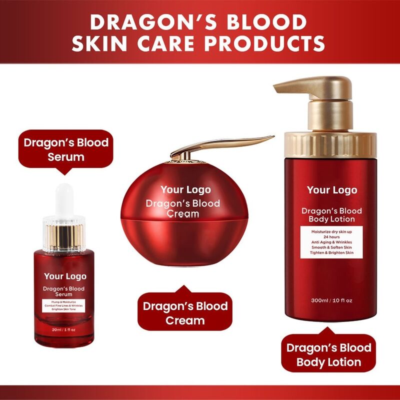 OEM ODM South Korean brand skin care set face cream manufacturer wholesale dragon blood moisturizing essence serum repair wrinkle skin care product moisturizing cream body lotion