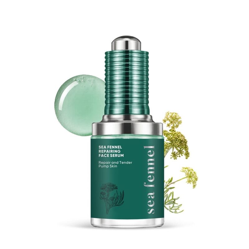 OEM ODM organic sea fennel facial essence contains 24k gold, anti-aging, whitening, moisturizing, suitable for facial skin care