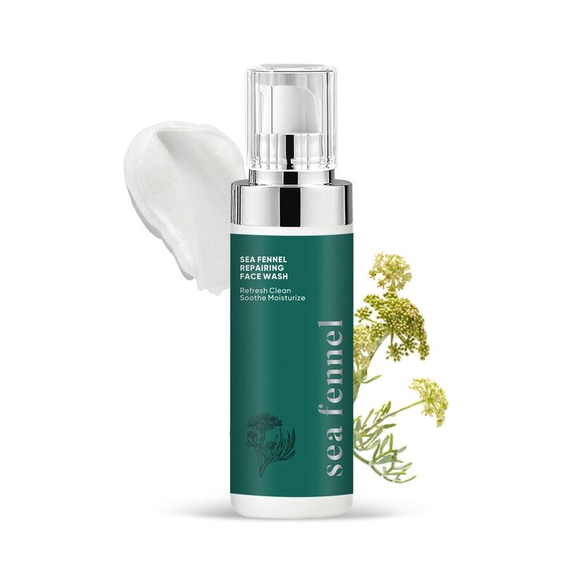OEM ODM customized organic foam facial cleanser mild cleaning sea fennel facial cleanser moisturizing performance private brand skin cleansing cleanser