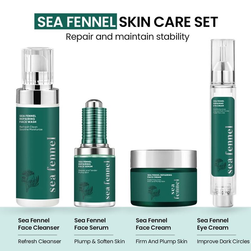 OEM ODM customized organic skin care package Pure foam facial cleanser mild fennel moisturizing face cream Private brand skin care serum essence