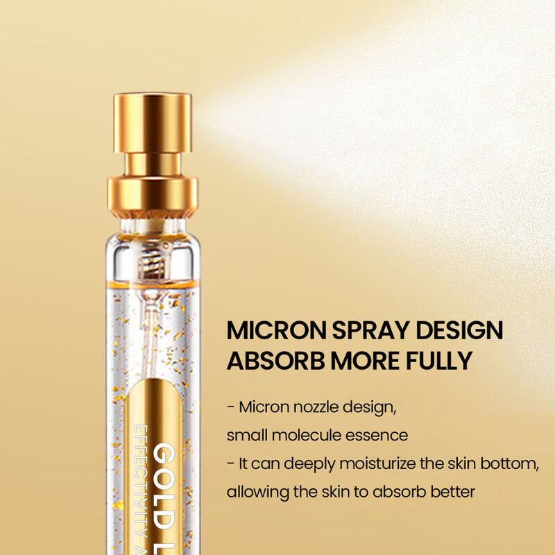 OEM ODM customized skin care products Wrinkle removing facial collagen line lifting essence gold protein peptide line facial essence liquid set