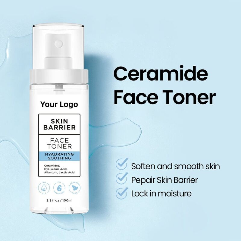OEM ODM Pure Facial Toner Moisturizing and Replenishing Product Ceramide Facial Toner spray Skin Care Private Brand