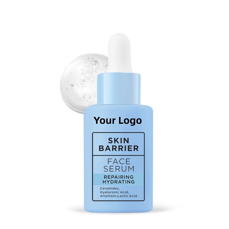 OEM ODM brand facial serum essence skin care vegetarian ceramide hyaluronic acid repair skin barrier hydrated facial serum