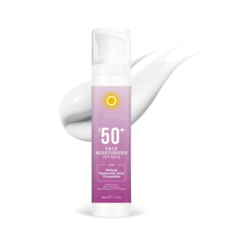 OEM ODM Spf Skin Care Product Retinol Anti Wrinkle Anti Aging Day Cream Facial Moisturizer Private Brand Spf 50 Sunscreen face cream
