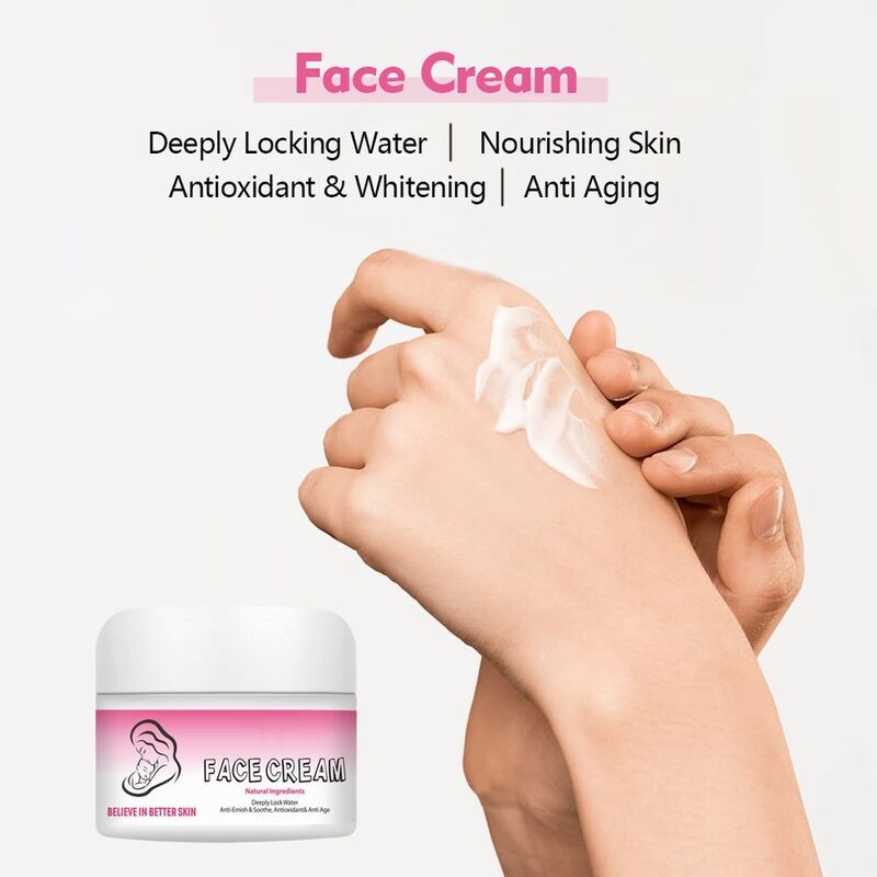 OEM ODM brand customized pure natural face cream private brand mild moisturizing soothing moisturizing skin care cream for pregnancy