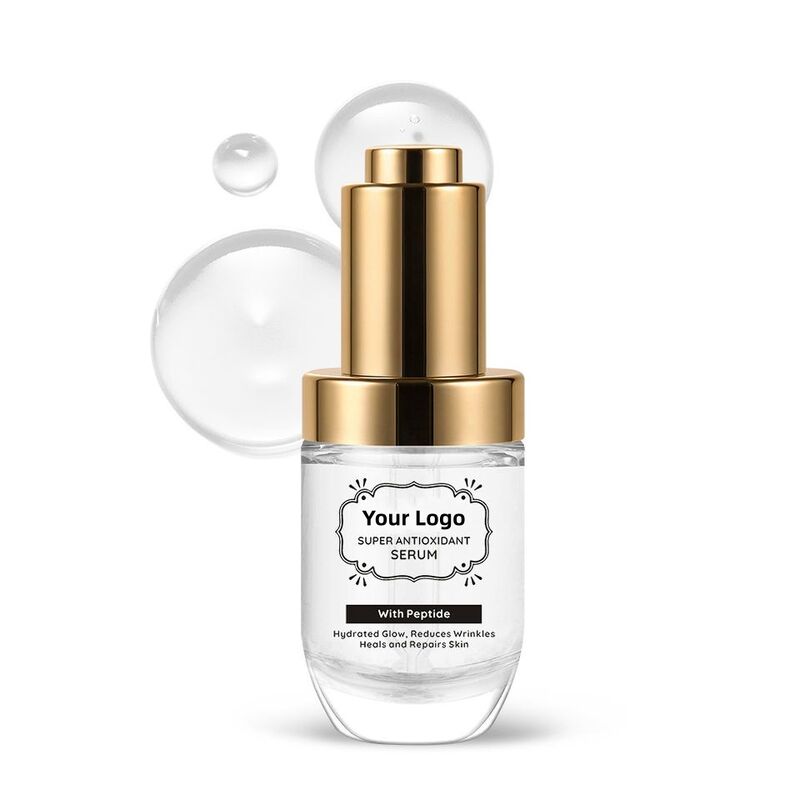 OEM ODM Customized Luxury Serum Anti aging Wrinkle Firming Repairing Skin Rejuvenating Antioxidant Peptide Smoothing Facial essence
