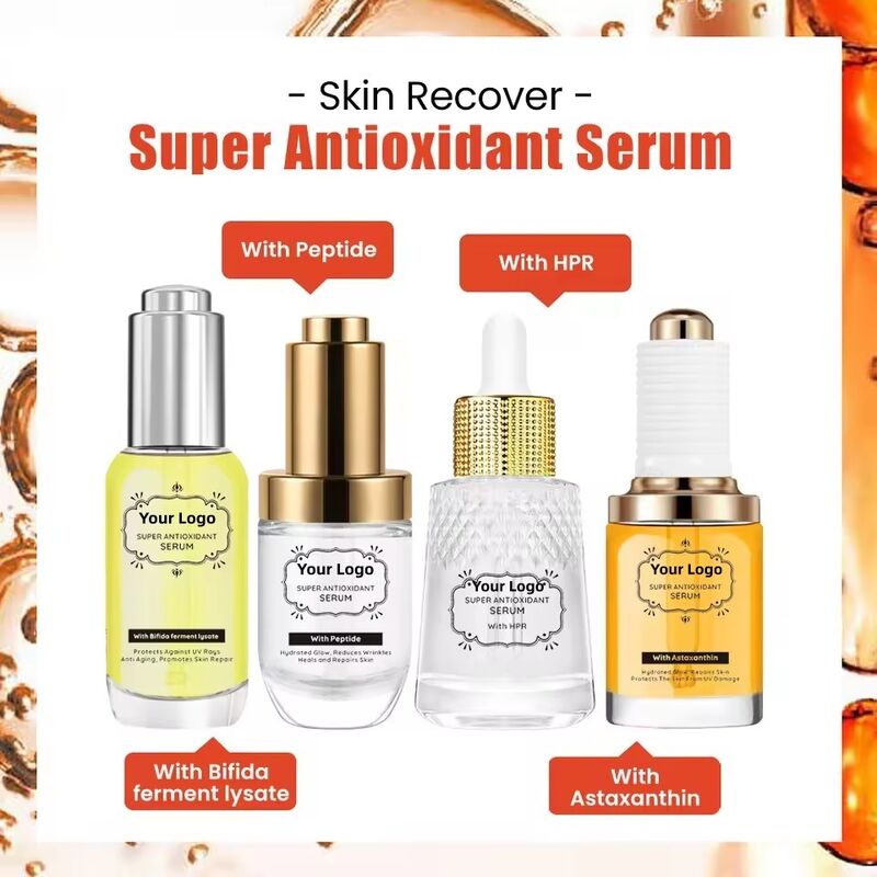 OEM ODM luxury super antioxidant serum peptide anti-aging skin care facial serum vegetarian essence liquid female vegetarian beauty products