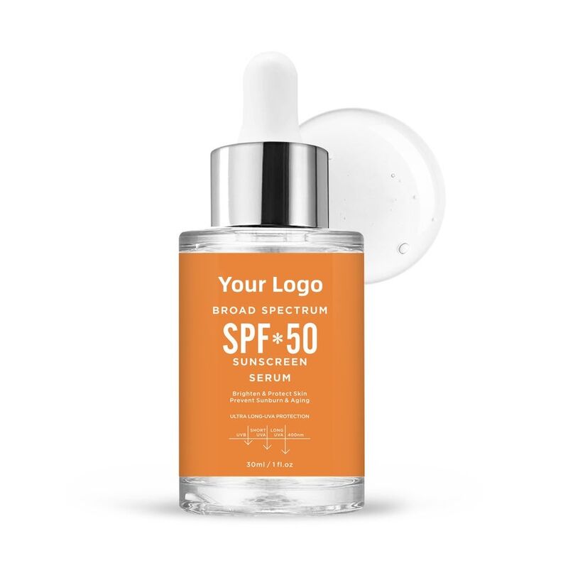 OEM ODM own brand hyaluronic acid sunscreen facial essence firming moisturizing anti-aging essence sunscreen Spf 50