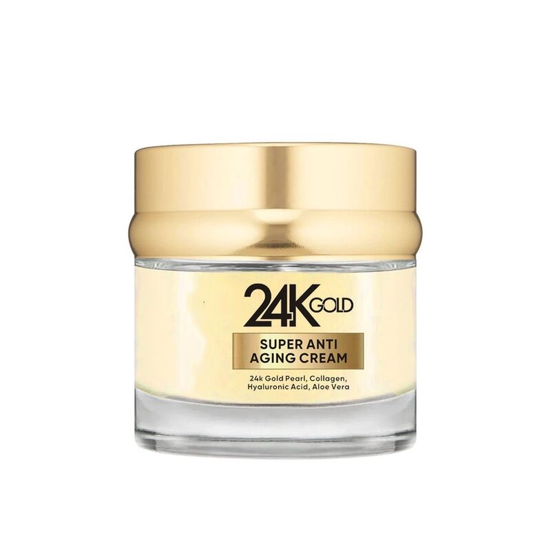 OEM ODM brand skin care facial moisturizing cream anti-aging luminous 24k gold pearl collagen skin morning and evening face cream